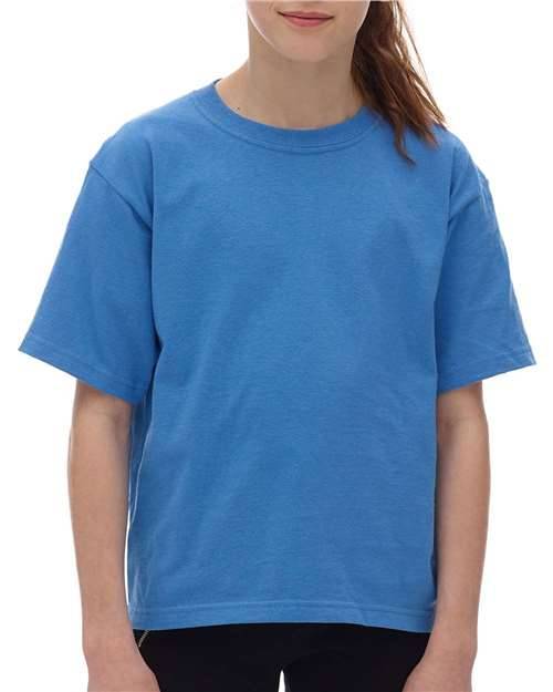 M and O Youth Gold Soft Touch TShirt in Azure