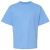 An image of a Custom M and O Youth Gold Soft Touch TShirt in Carolina Blue!