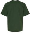 Am image of a Custom M and O Youth Gold Soft Touch TShirt in Forest Green!