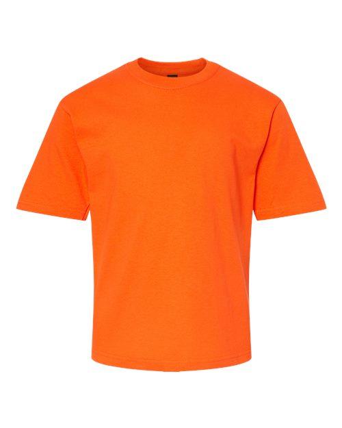 M and O Youth Gold Soft Touch TShirt in Orange