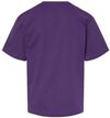 Am image of a Custom M and O Youth Gold Soft Touch TShirt in Purple!