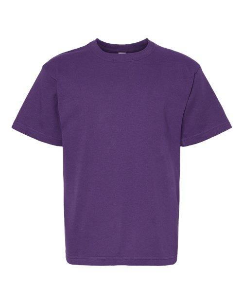 M and O Youth Gold Soft Touch TShirt in Purple