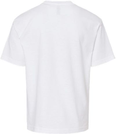 Am image of a Custom M and O Youth Gold Soft Touch TShirt in White!
