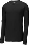 Am image of a Custom Nike Dri FIT Cotton Poly Long Sleeve Tee in Black!