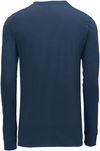 Am image of a Custom Nike Dri FIT Cotton Poly Long Sleeve Tee in College Navy!