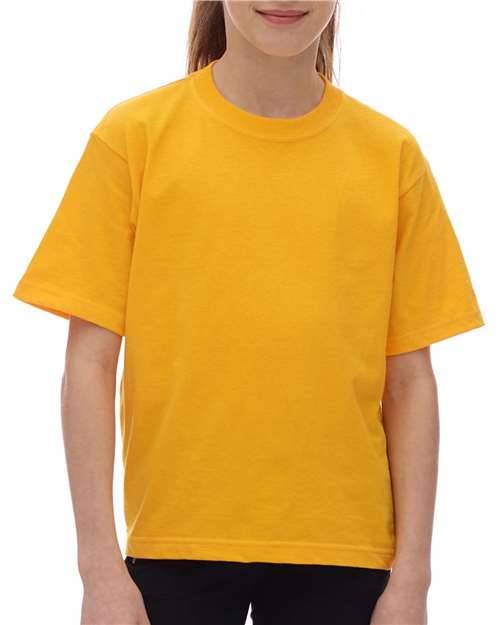 M and O Youth Gold Soft Touch TShirt in Gold