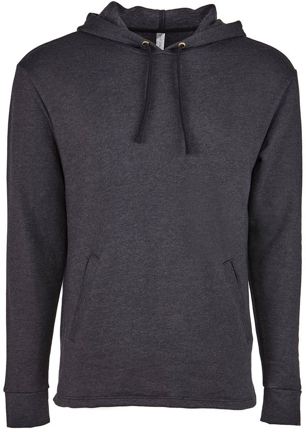 Am image of a Custom Next Level Adult PCH Pullover Hoodie in Heather Black!