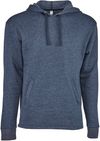 Am image of a Custom Next Level Adult PCH Pullover Hoodie in Heather Midnite Navy!
