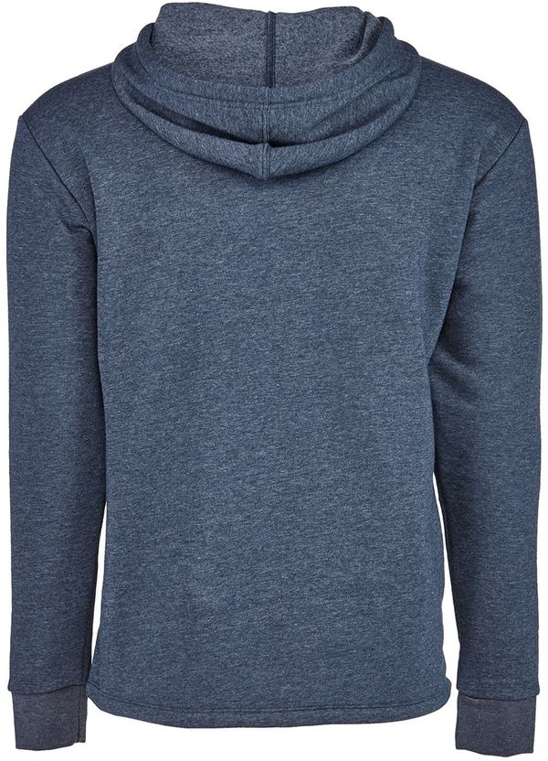 Am image of a Custom Next Level Adult PCH Pullover Hoodie in Heather Midnite Navy!