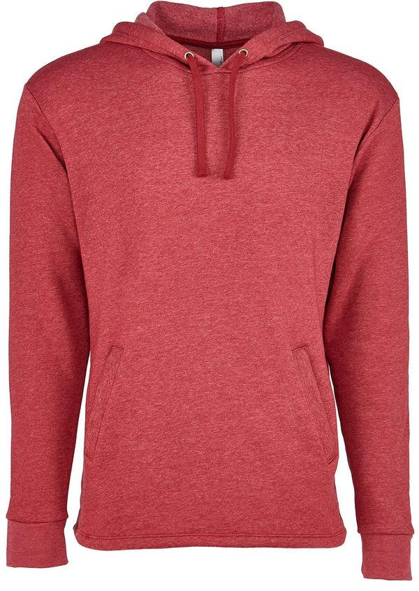 Am image of a Custom Next Level Adult PCH Pullover Hoodie in Heather Cardinal!