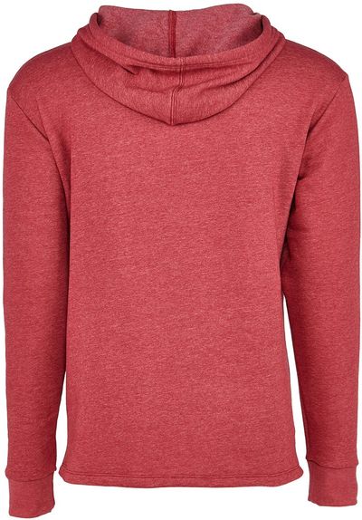 Am image of a Custom Next Level Adult PCH Pullover Hoodie in Heather Cardinal!