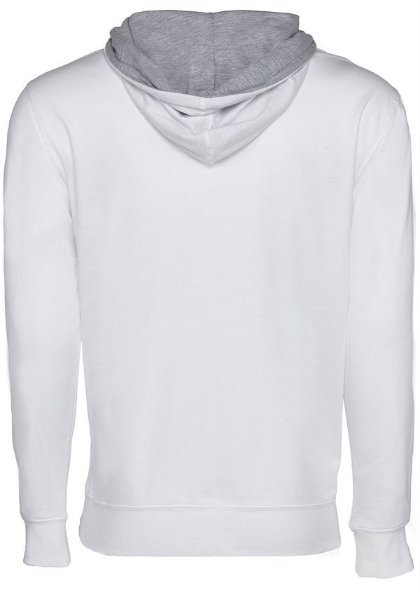Am image of a Custom Next Level Unisex Laguna French Terry Pullover Hooded Sweatshirt in Wht/Hthr Grey!