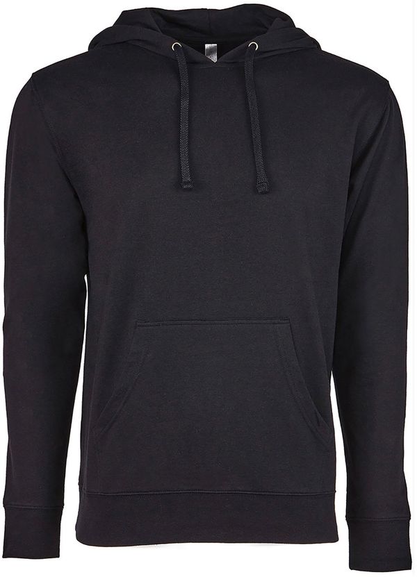 An image of a Custom Next Level Unisex Laguna French Terry Pullover Hooded Sweatshirt in Black/Black!