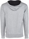 Am image of a Custom Next Level Unisex Laguna French Terry Pullover Hooded Sweatshirt in Hthr Grey/Black!