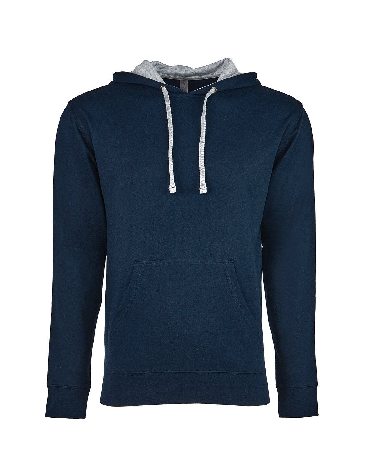 Next Level Unisex Laguna French Terry Pullover Hooded Sweatshirt in Mid Navy/Hthr Gry