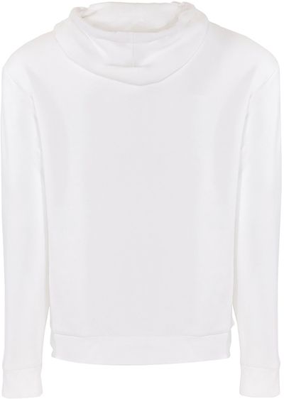 Am image of a Custom Next Level Unisex Pullover Hooded Sweatshirt in White!