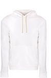 Am image of a Custom Next Level Unisex Pullover Hooded Sweatshirt in White!