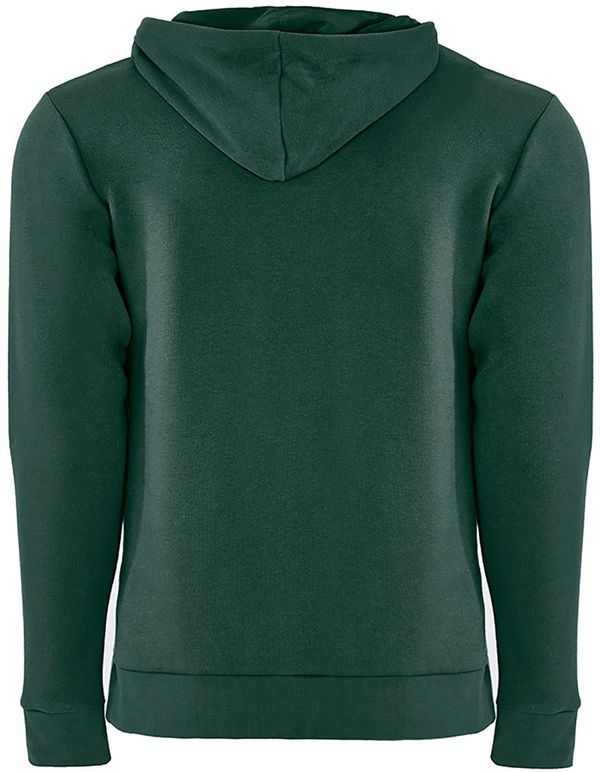 Am image of a Custom Next Level Unisex Pullover Hooded Sweatshirt in Forest Green!