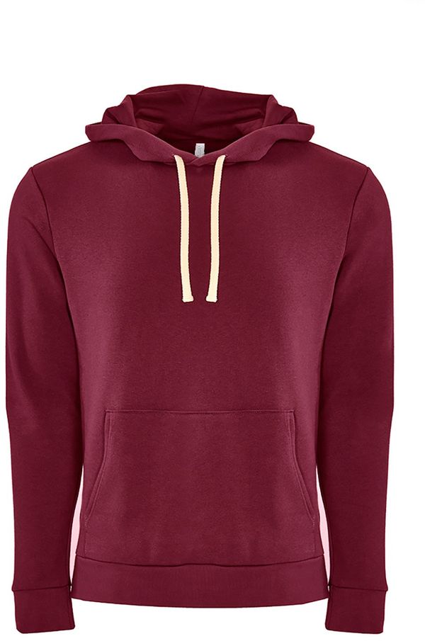 Am image of a Custom Next Level Unisex Pullover Hooded Sweatshirt in Maroon!