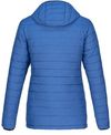 Am image of a Custom CX2 Yukon Ladies Long Lightweight Puffy Jacket in Blue Heather!
