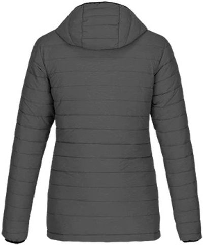 Am image of a Custom CX2 Yukon Ladies Long Lightweight Puffy Jacket in Grey Heather!