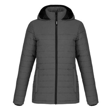 CX2 Yukon Ladies Long Lightweight Puffy Jacket in Grey Heather