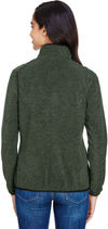 Am image of a Custom Dri Duck Womens Denali Mountain Fleece Pullover in Fatigue!