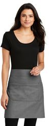 Am image of a Custom Port Authority Market Half Bistro Apron in Ash Grey!