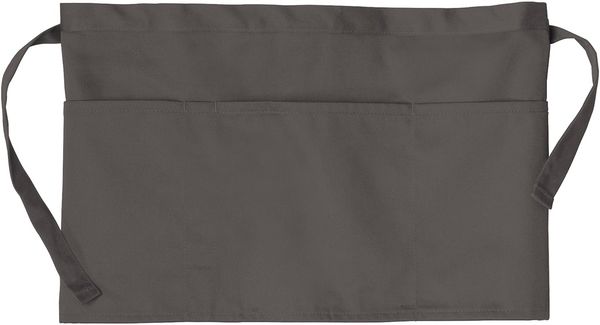 Am image of a Custom Port Authority Three Pocket Waist Apron in Charcoal!