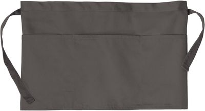 Am image of a Custom Port Authority Three Pocket Waist Apron in Charcoal!