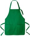 Am image of a Custom Port Authority Medium Length Two Pocket Bib Apron in Kelly Green!