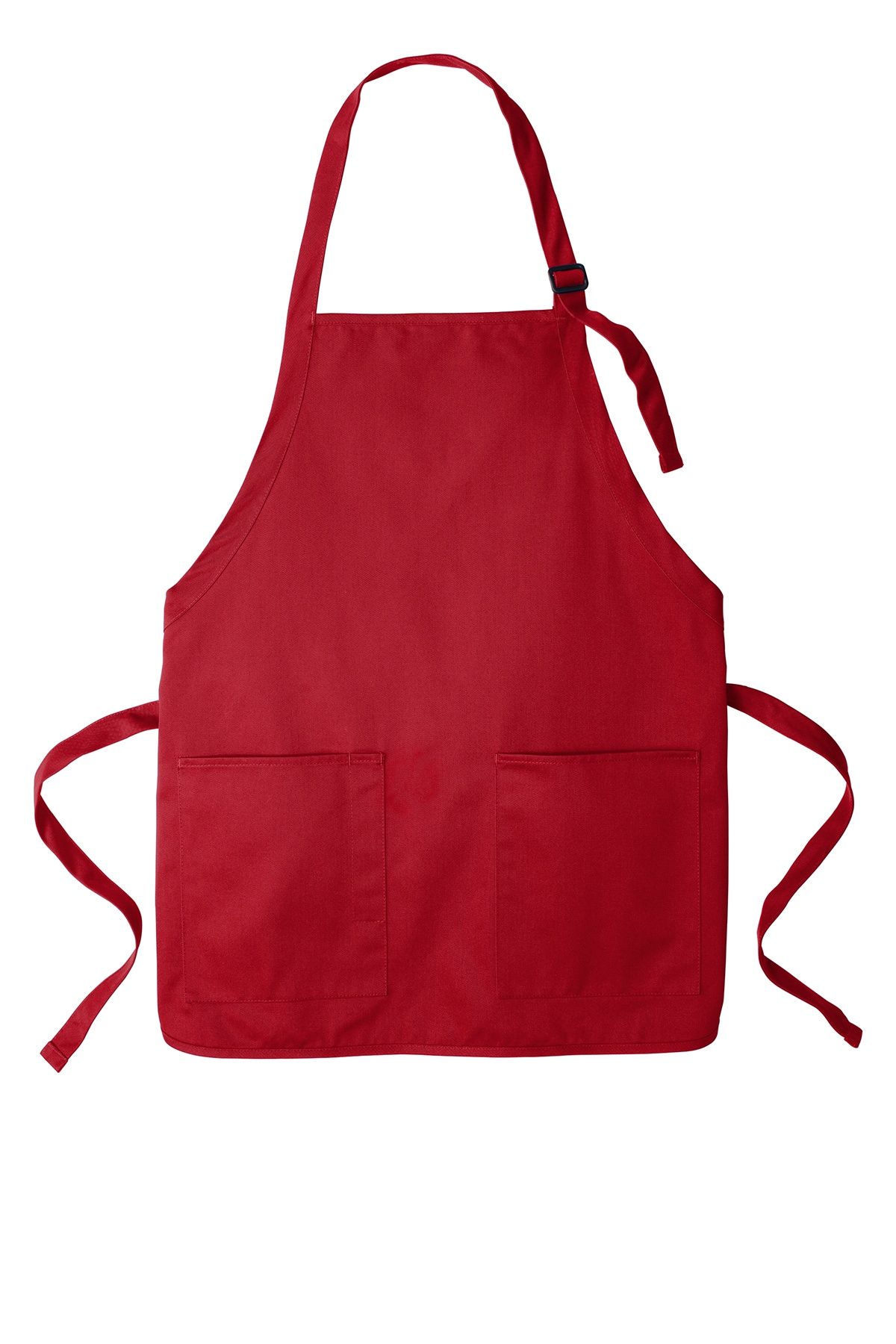 Port Authority Medium Length Two Pocket Bib Apron in Red
