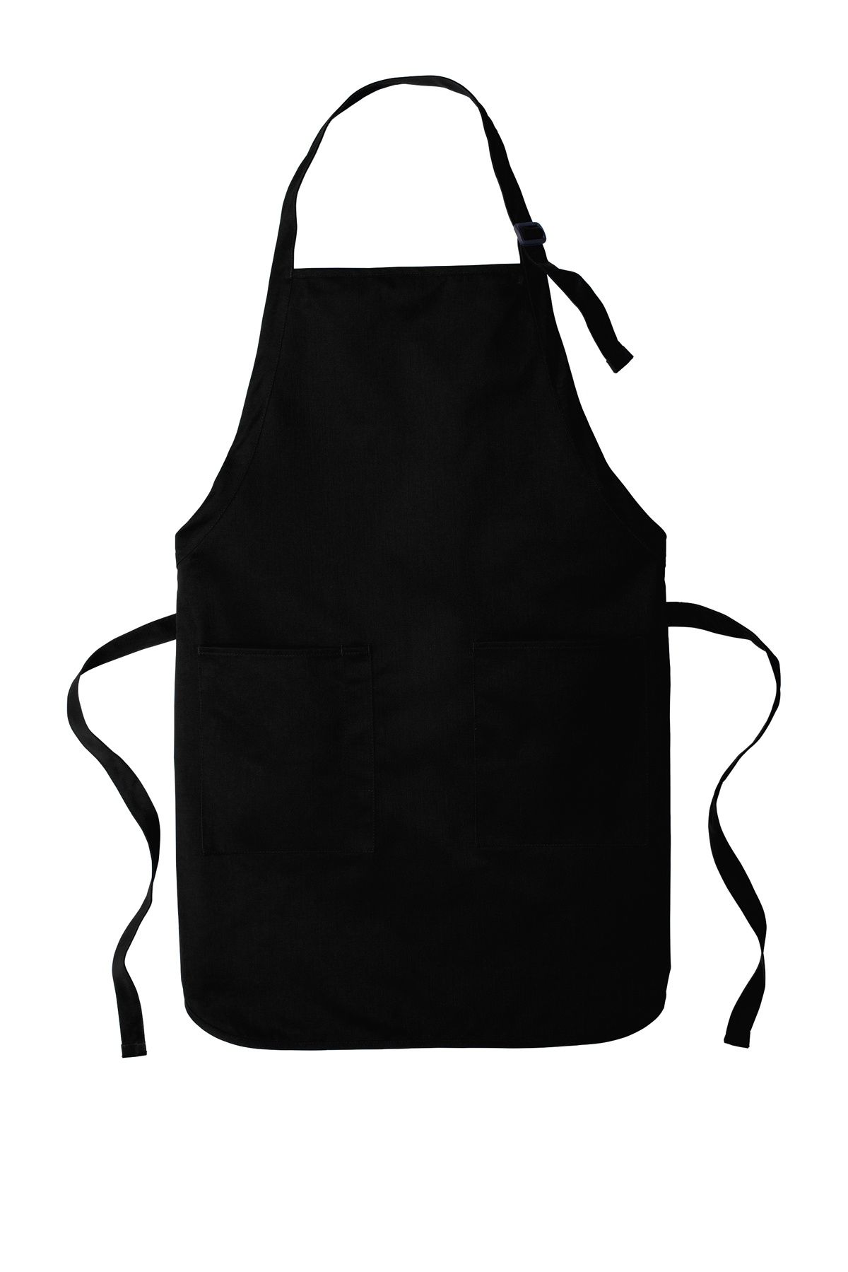 Port Authority Full Length Two Pocket Bib Apron in Black