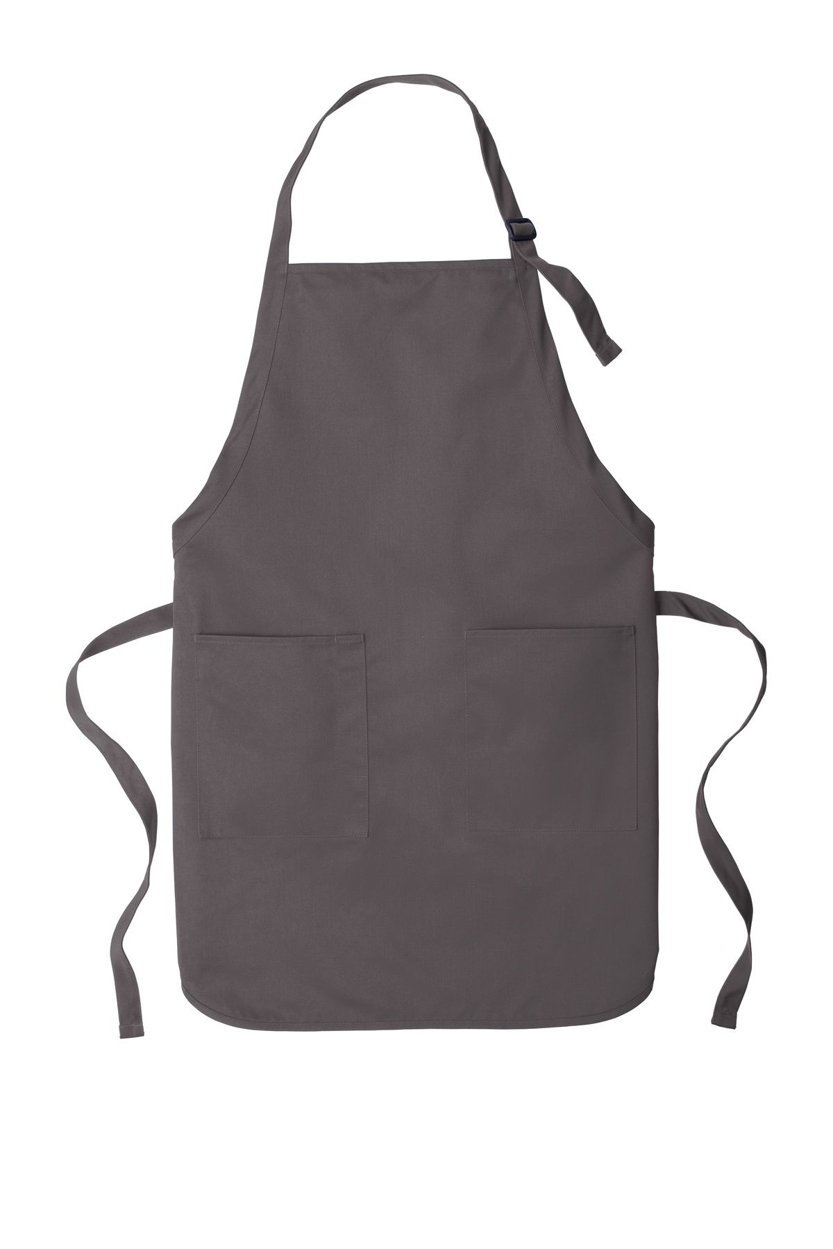Port Authority Full Length Two Pocket Bib Apron in Charcoal