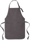 Am image of a Custom Port Authority Full Length Two Pocket Bib Apron in Charcoal!