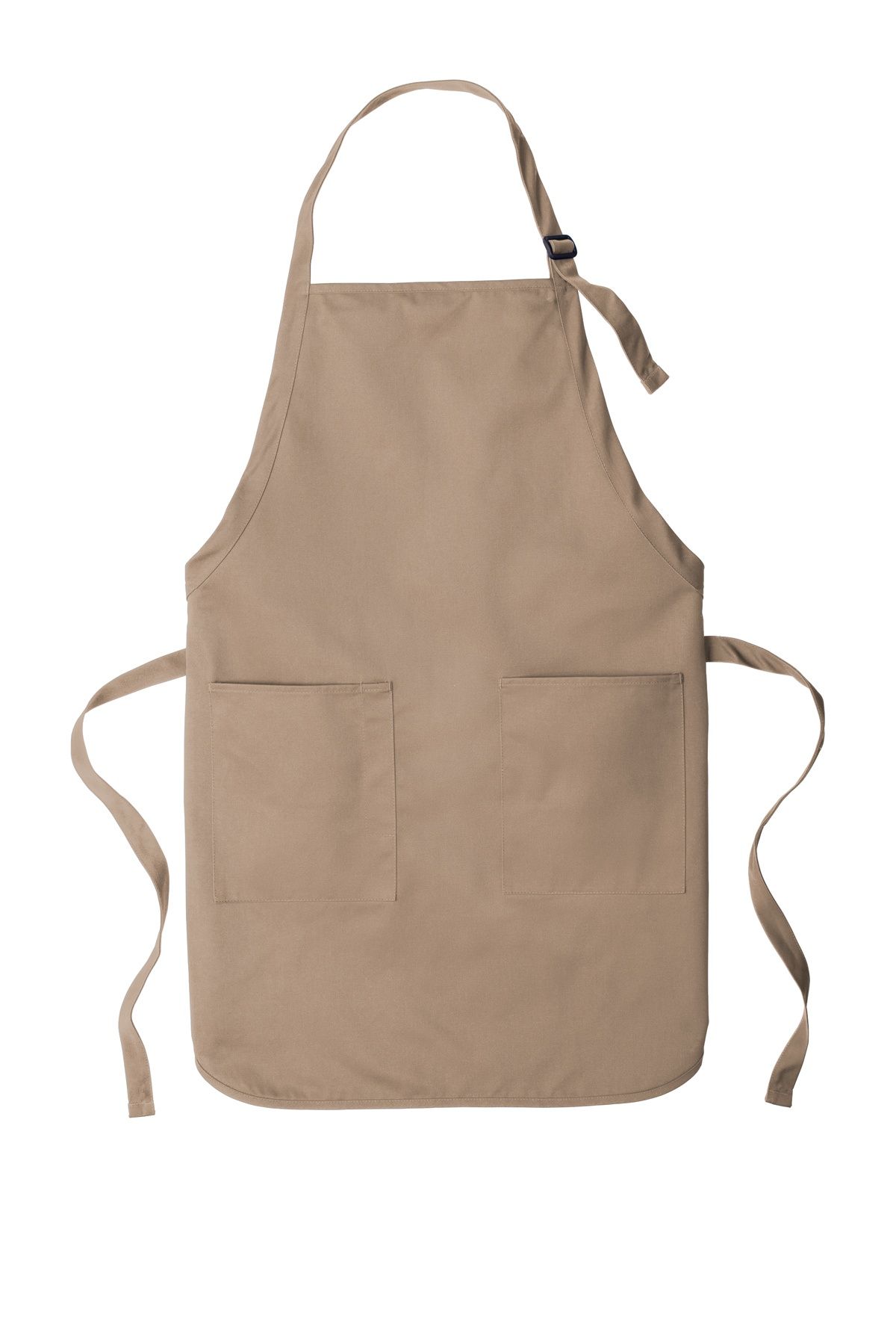 Port Authority Full Length Two Pocket Bib Apron in Khaki