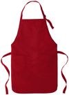 Am image of a Custom Port Authority Full Length Two Pocket Bib Apron in Red!