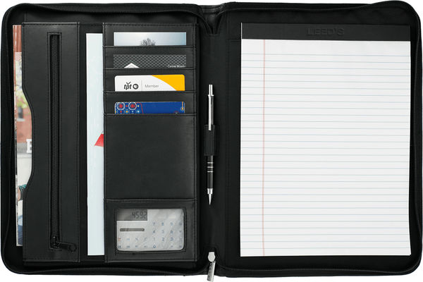 An image of a Custom Millennium Leather Zippered Padfolio!