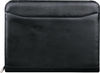 Am image of a Custom Millennium Leather Zippered Padfolio in Black!