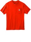 Am image of a Custom Carhartt Workwear Pocket Short Sleeve T Shirt in Brite Orange!
