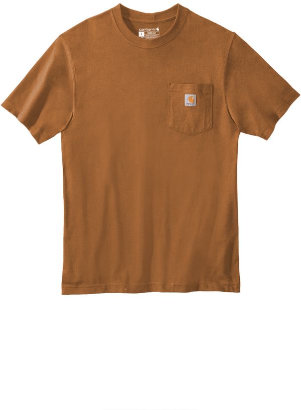 Am image of a Custom Carhartt Workwear Pocket Short Sleeve T Shirt in Carhartt Brown!