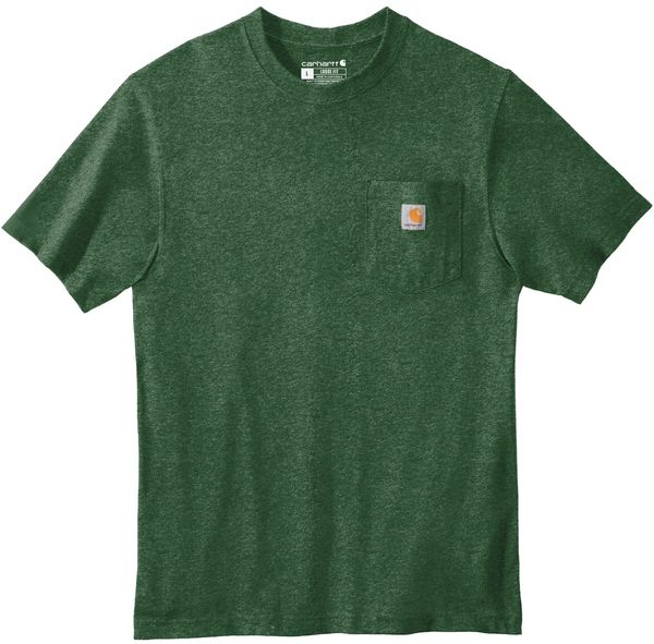 Am image of a Custom Carhartt Workwear Pocket Short Sleeve T Shirt in North Woods Heather!