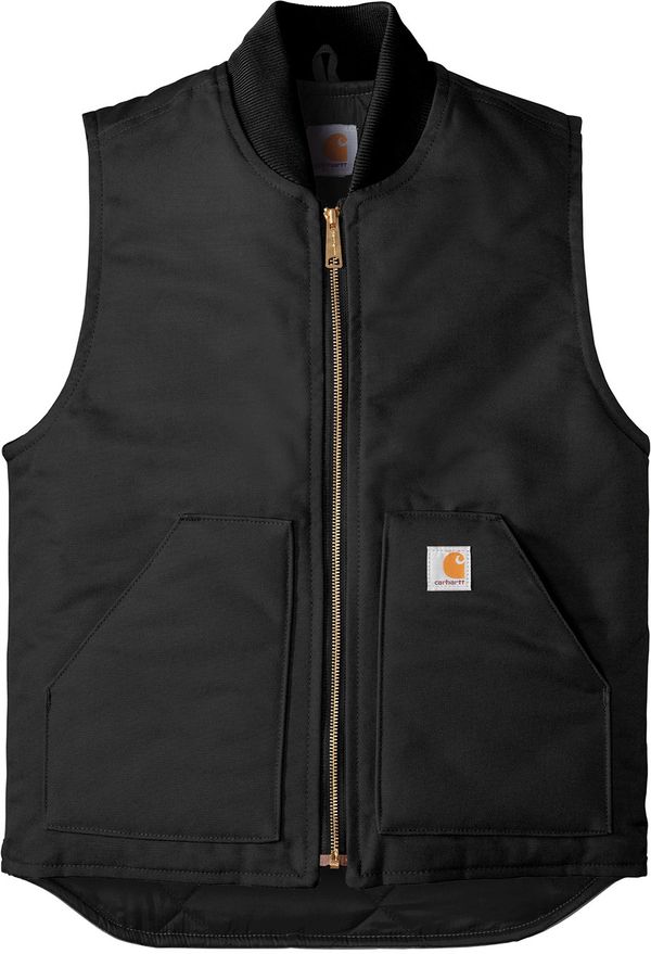 Am image of a Custom Carhartt Duck Vest in Black!