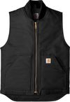 Am image of a Custom Carhartt Duck Vest in Black!