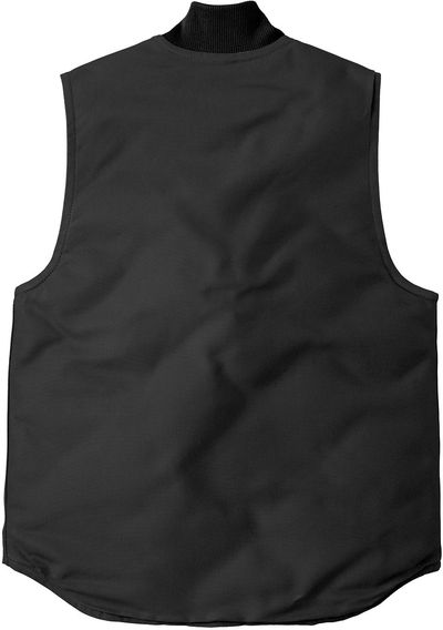 Am image of a Custom Carhartt Duck Vest in Black!