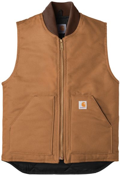 Am image of a Custom Carhartt Duck Vest in Carhartt Brown!