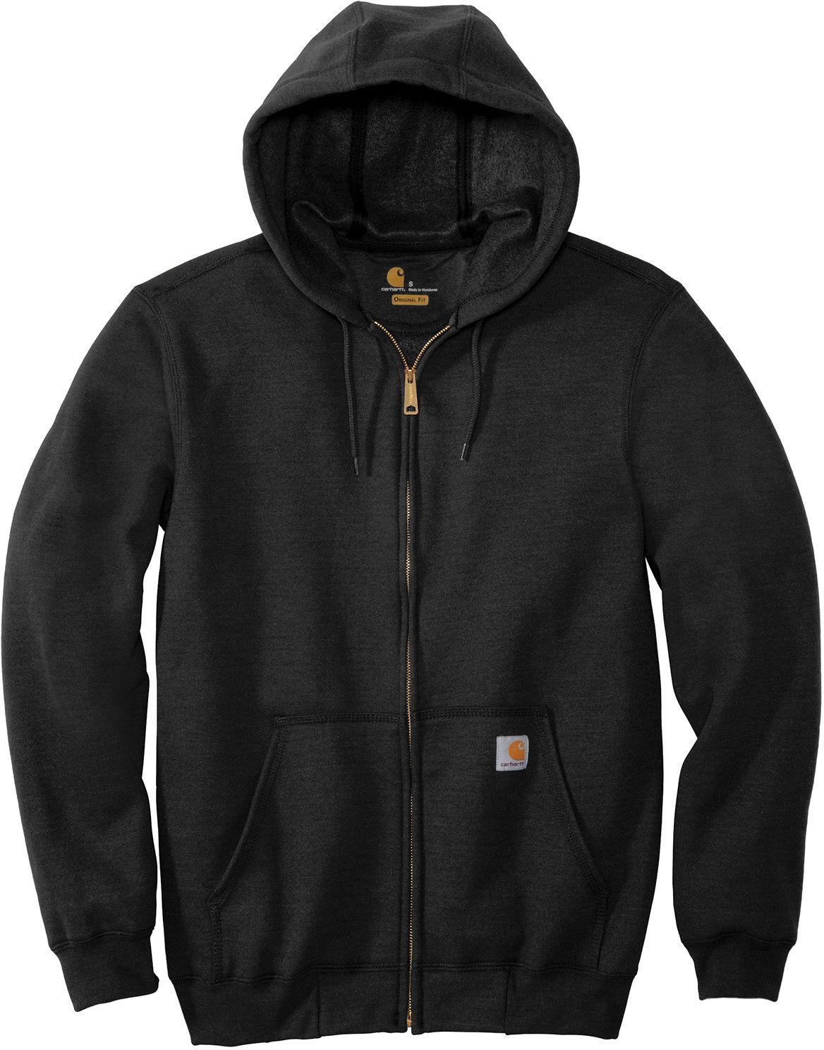 Carhartt Midweight Hooded Zip Front Sweatshirt in Black