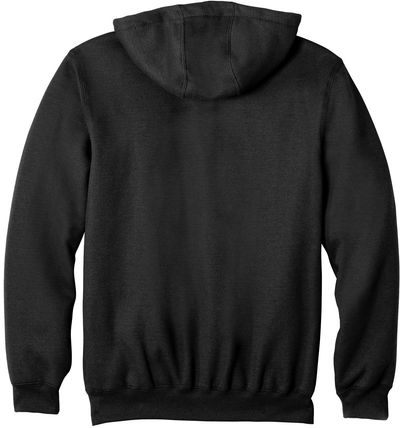 Am image of a Custom Carhartt Midweight Hooded Zip Front Sweatshirt in Black!