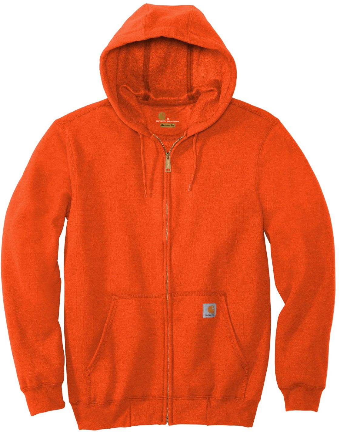 Carhartt Midweight Hooded Zip Front Sweatshirt in Orange