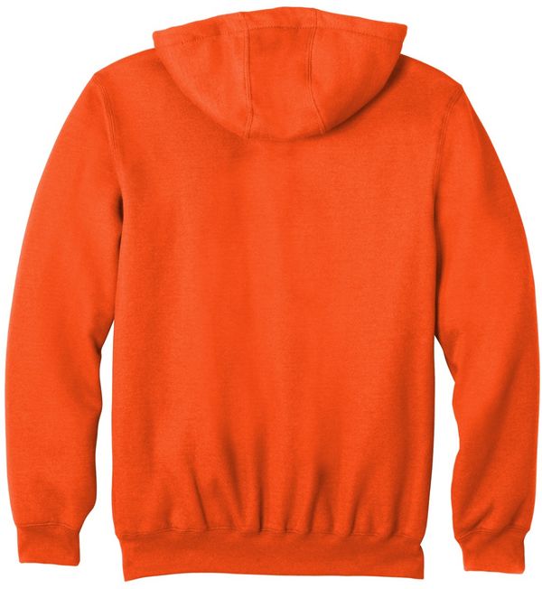 Am image of a Custom Carhartt Midweight Hooded Zip Front Sweatshirt in Orange!